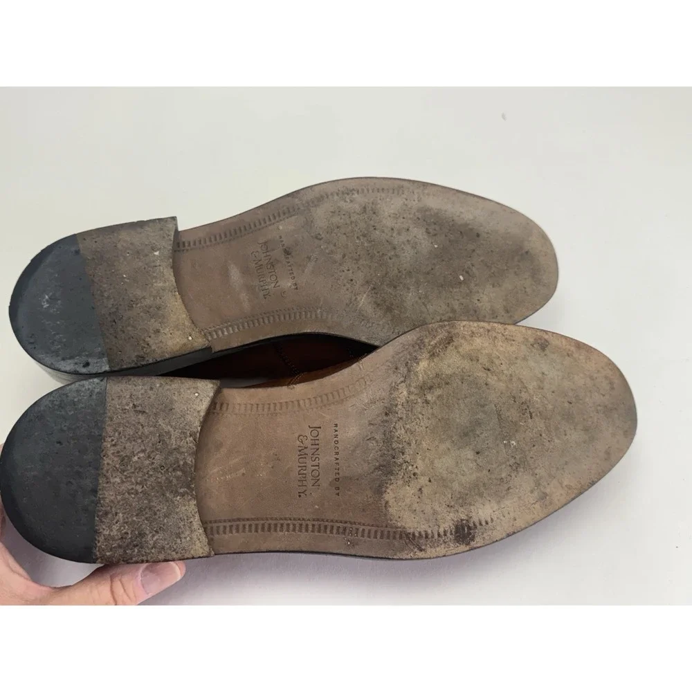 Johnston & Murphy Brown Tasseled‎ Slip On Loafers Dress Casual Shoes 8.5 Medium